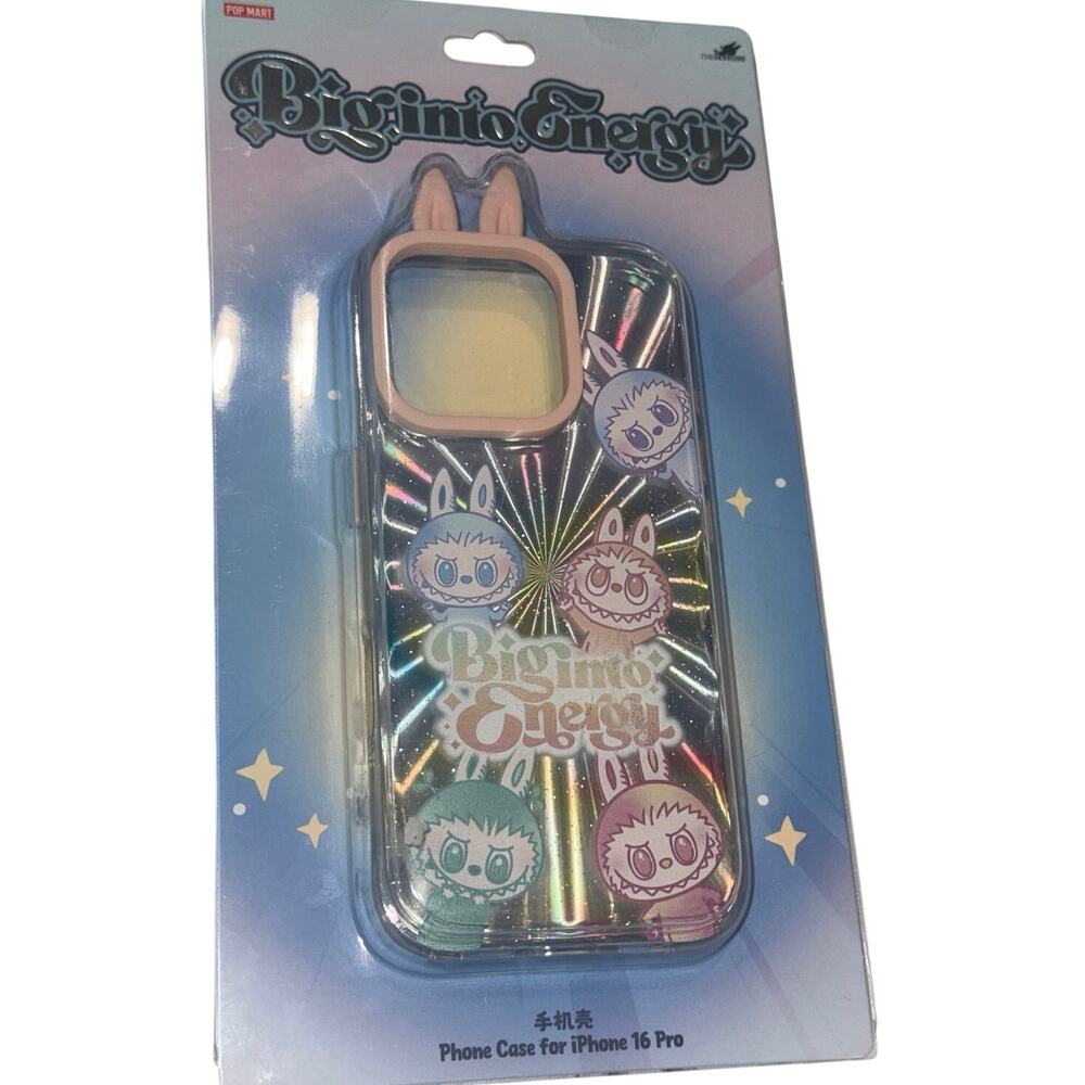 Authentic Labubu THE MONSTERS Big into Energy iPhone 16 Pro Case NIB POP Mart